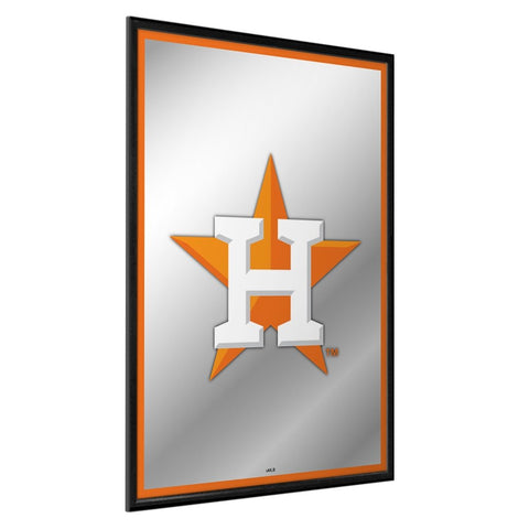 Houston Astros: Vertical Framed Mirrored Wall Sign - The Fan-Brand