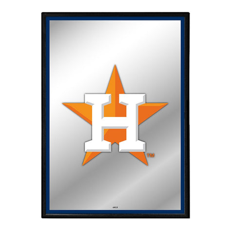 Houston Astros: Vertical Framed Mirrored Wall Sign - The Fan-Brand