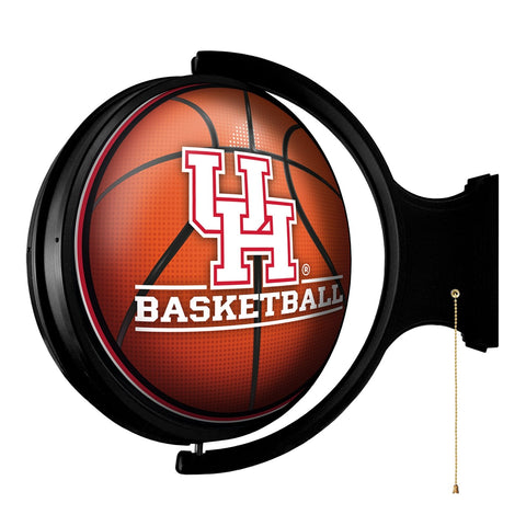 Houston Cougars: Basketball - Original Round Rotating Lighted Wall Sign - The Fan-Brand
