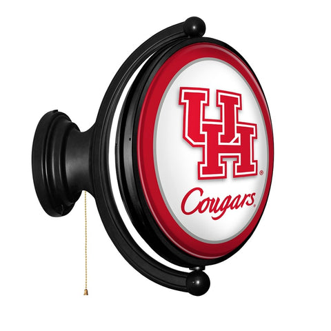Houston Cougars: Cougars - Original Oval Rotating Lighted Wall Sign - The Fan-Brand