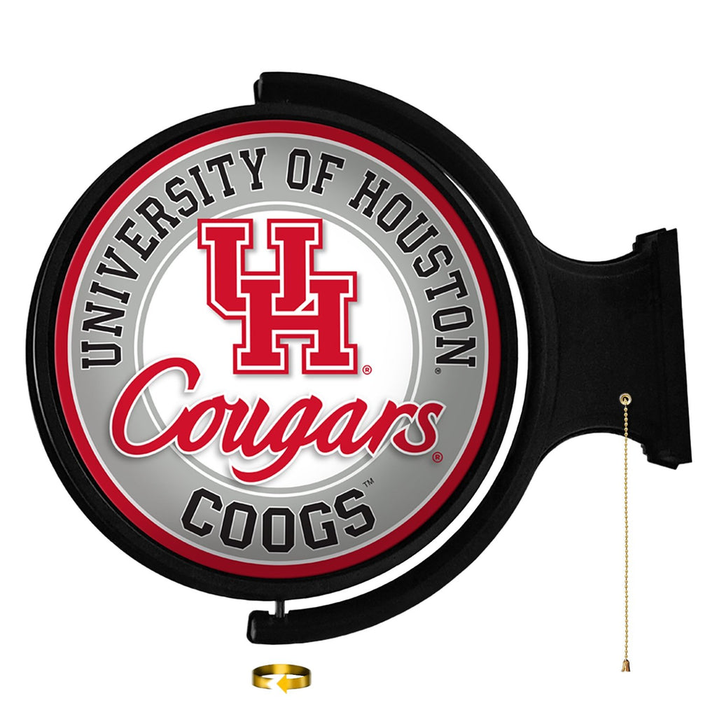 Houston Cougars: Cougars - Original Round Rotating Lighted Wall Sign - The Fan-Brand
