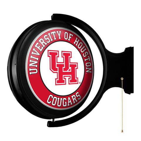Houston Cougars: Original Round Rotating Lighted Wall Sign - The Fan-Brand