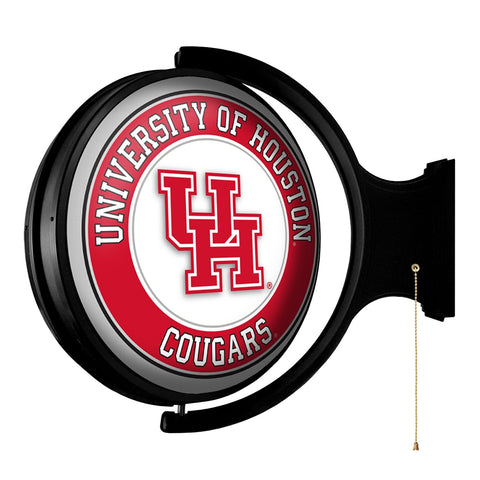 Houston Cougars: Original Round Rotating Lighted Wall Sign - The Fan-Brand