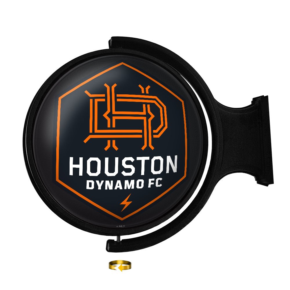 Houston Dynamo: Original Round Rotating Lighted Wall Sign - The Fan-Brand