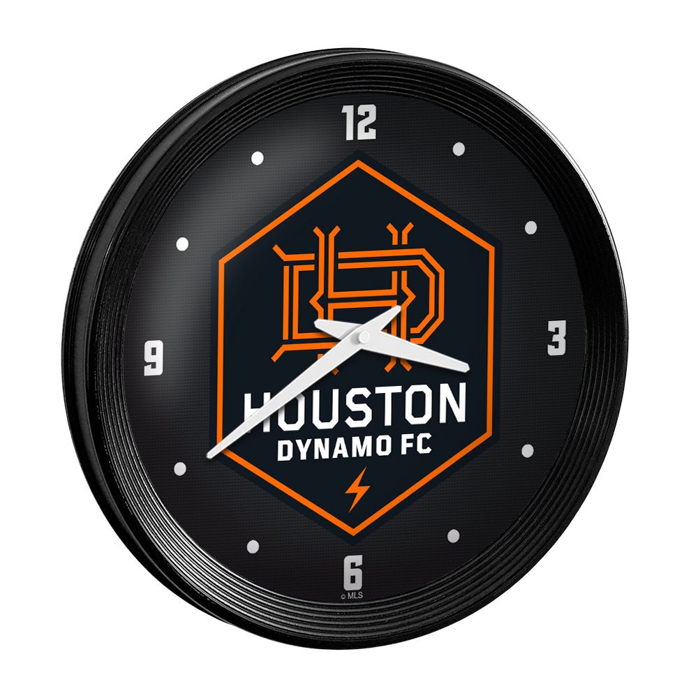 Houston Dynamo: Ribbed Frame Wall Clock - The Fan-Brand