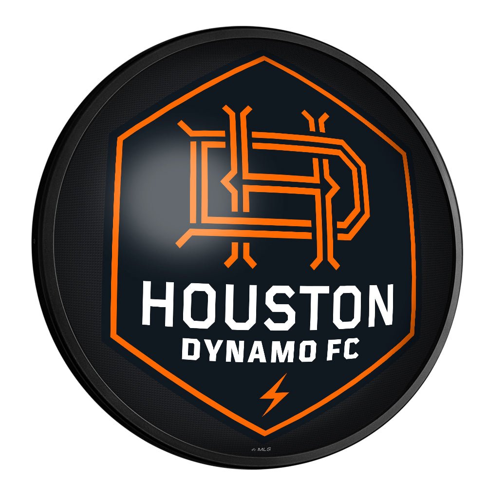 Houston Dynamo: Round Slimline Lighted Wall Sign - The Fan-Brand