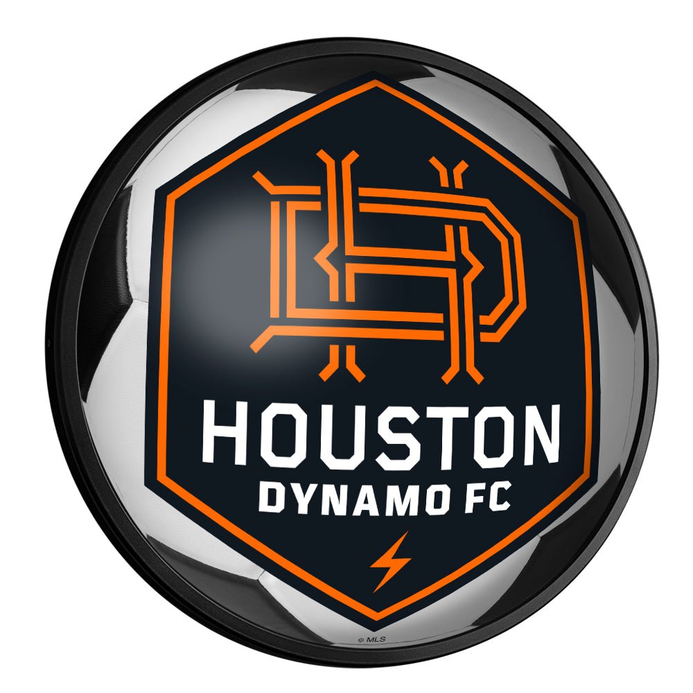 Houston Dynamo: Soccer - Round Slimline Lighted Wall Sign - The Fan-Brand