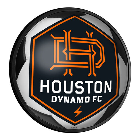 Houston Dynamo: Soccer - Round Slimline Lighted Wall Sign - The Fan-Brand