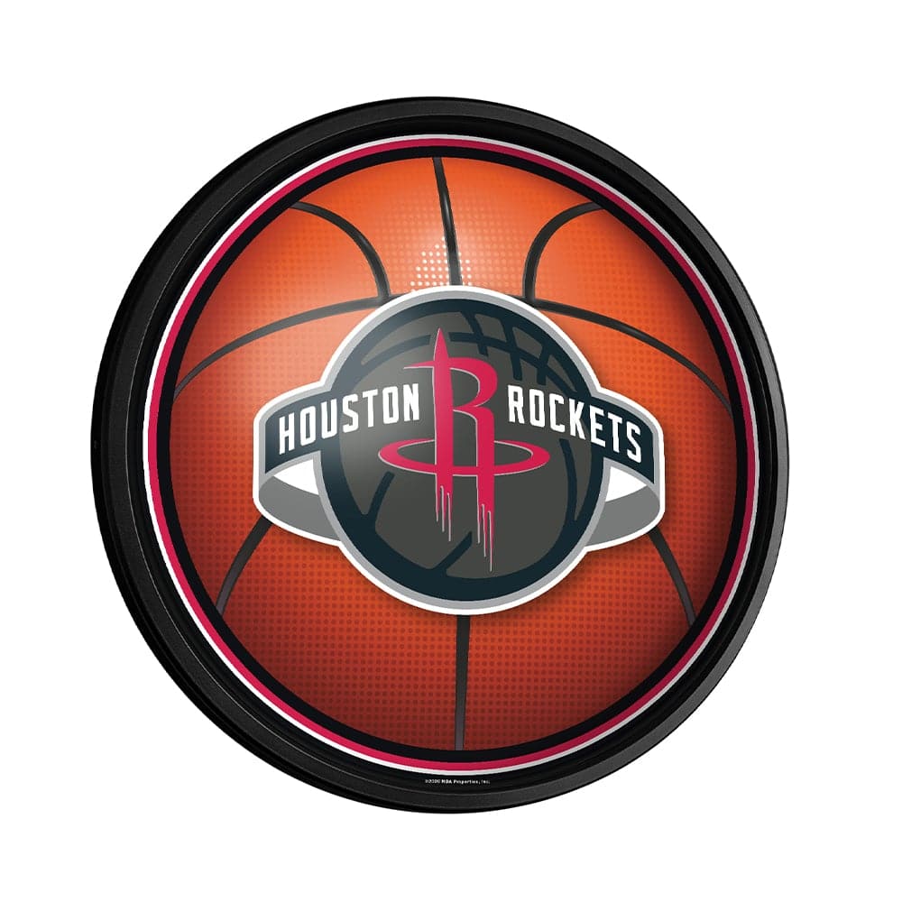 Rockets Hand Sign Houston Rockets: Basketball - Round Slimline Lighted Wall Sign - The ...