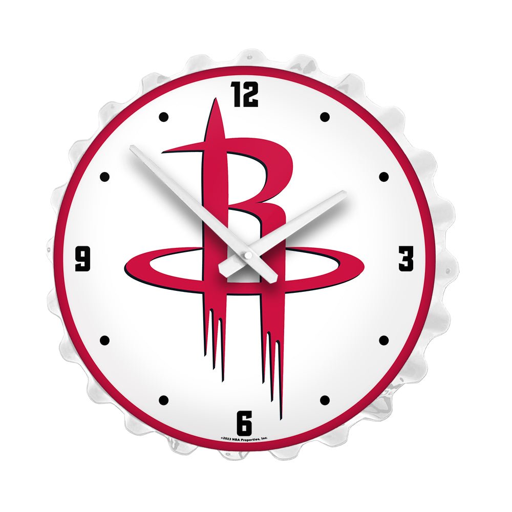 Houston Rockets: Bottle Cap Lighted Wall Clock - The Fan-Brand