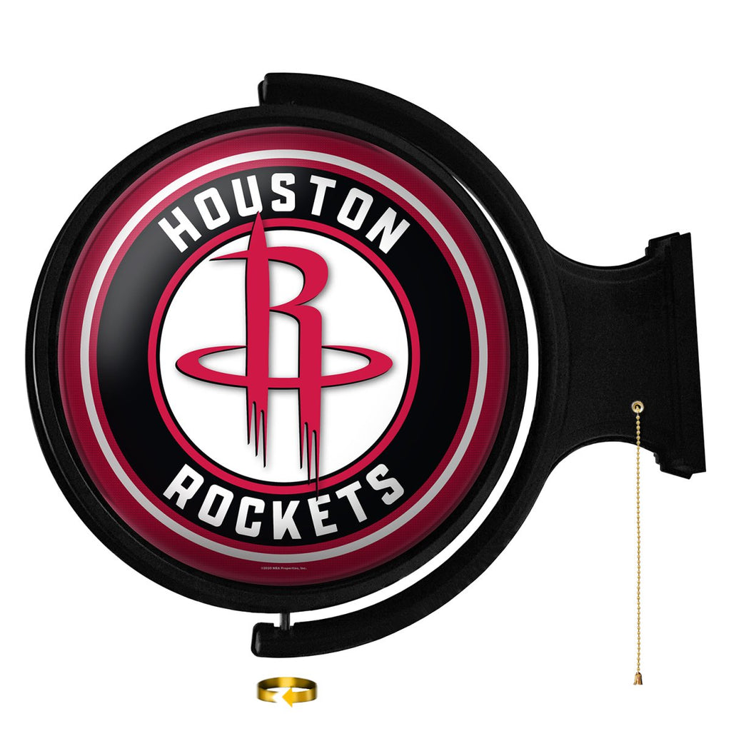 Houston Rockets: Original Round Rotating Lighted Wall Sign - The Fan-Brand