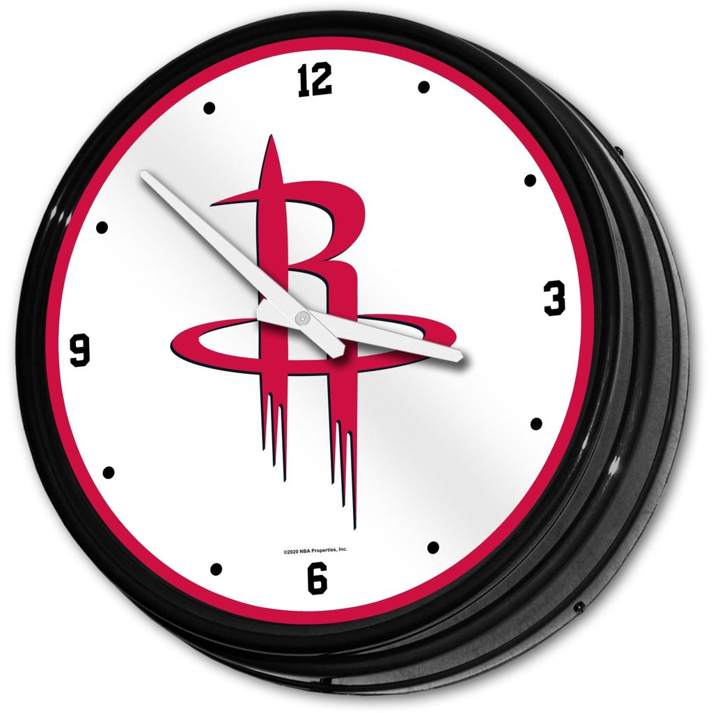 Houston Rockets: Retro Lighted Wall Clock - The Fan-Brand
