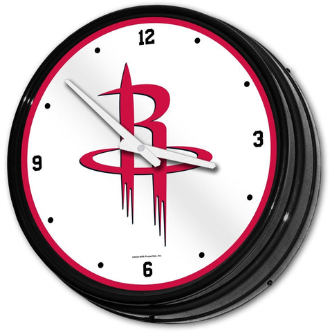 Houston Rockets: Retro Lighted Wall Clock - The Fan-Brand