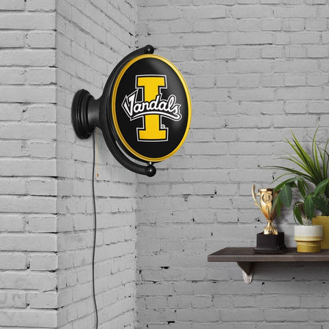 Idaho Vandals: Original Oval Rotating Lighted Wall Sign - The Fan-Brand