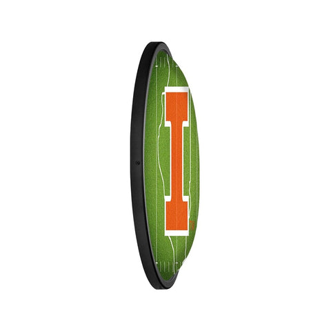 Illinois Fighting Illini: On the 50 - Oval Slimline Lighted Wall Sign - The Fan-Brand