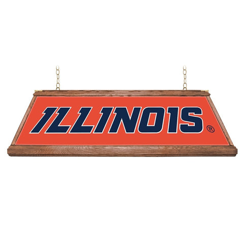 Illinois Fighting Illini: Premium Wood Pool Table Light - The Fan-Brand