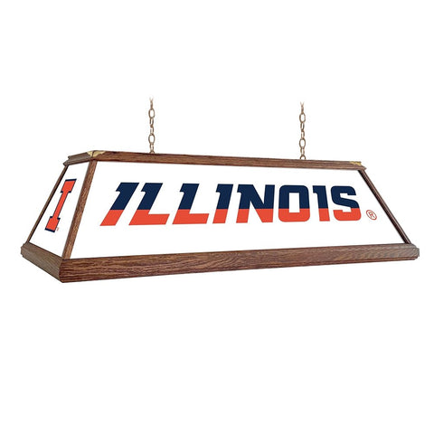 Illinois Fighting Illini: Premium Wood Pool Table Light - The Fan-Brand