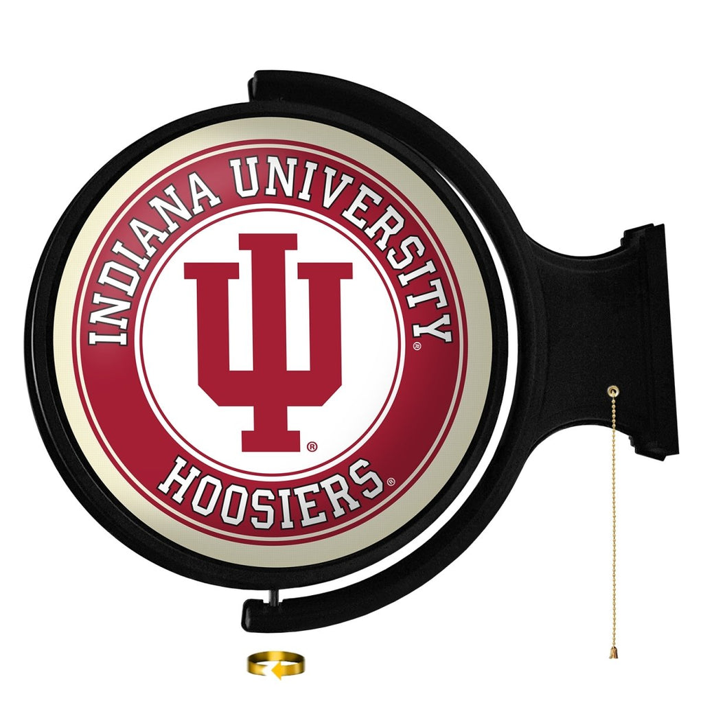 Indiana Hoosiers: Original Round Rotating Lighted Wall Sign - The Fan-Brand