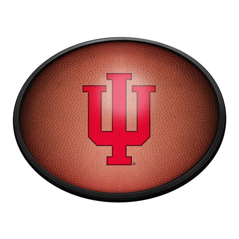 Indiana Hoosiers: Pigskin - Oval Slimline Lighted Wall Sign - The Fan-Brand