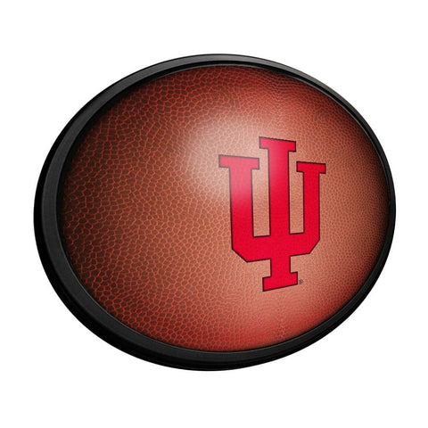 Indiana Hoosiers: Pigskin - Oval Slimline Lighted Wall Sign - The Fan-Brand