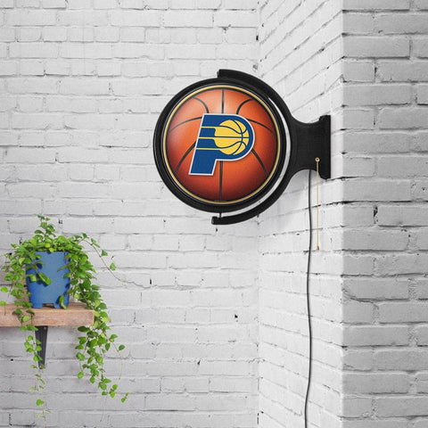 Indiana Pacers: Basketball - Original Round Rotating Lighted Wall Sign - The Fan-Brand