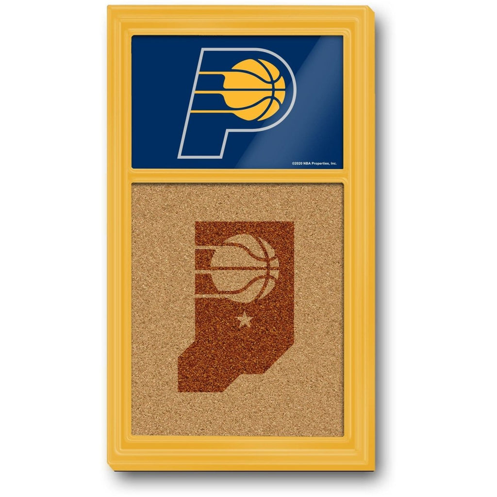 Indiana Pacers: Dual Logo - Cork Note Board - The Fan-Brand