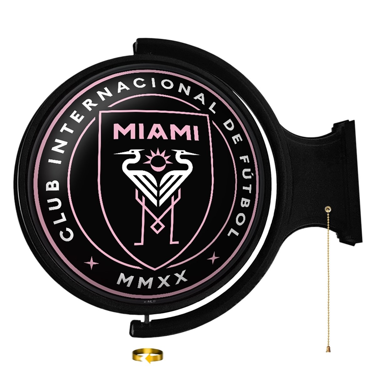 Inter Miami CF: Original Round Rotating Lighted Wall Sign - The Fan-Brand