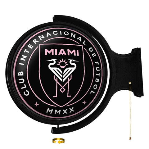 Inter Miami CF: Original Round Rotating Lighted Wall Sign - The Fan-Brand
