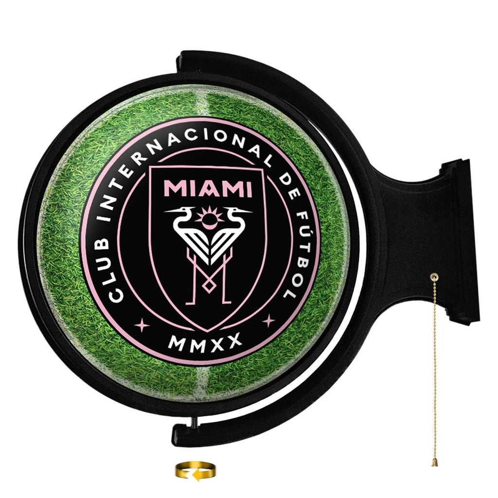 Inter Miami CF: Pitch - Original Round Rotating Lighted Wall Sign - The Fan-Brand