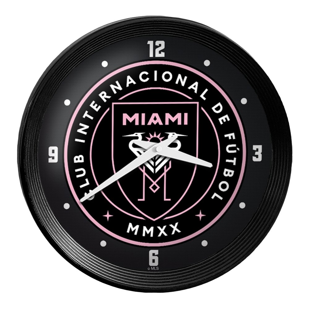 Inter Miami CF: Ribbed Frame Wall Clock - The Fan-Brand
