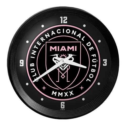 Inter Miami CF: Ribbed Frame Wall Clock - The Fan-Brand