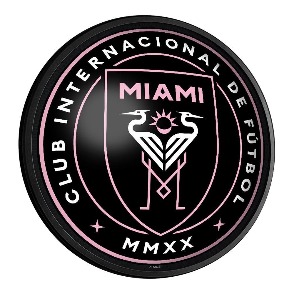 Inter Miami CF: Round Slimline Lighted Wall Sign - The Fan-Brand