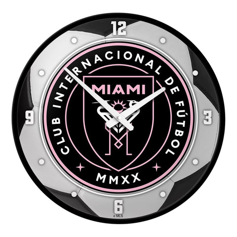 Inter Miami CF: Soccer Ball - Modern Disc Wall Clock - The Fan-Brand