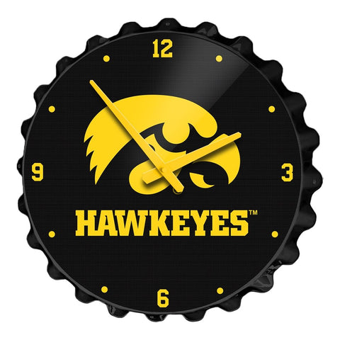 Iowa Hawkeyes: Bottle Cap Wall Clock - The Fan-Brand