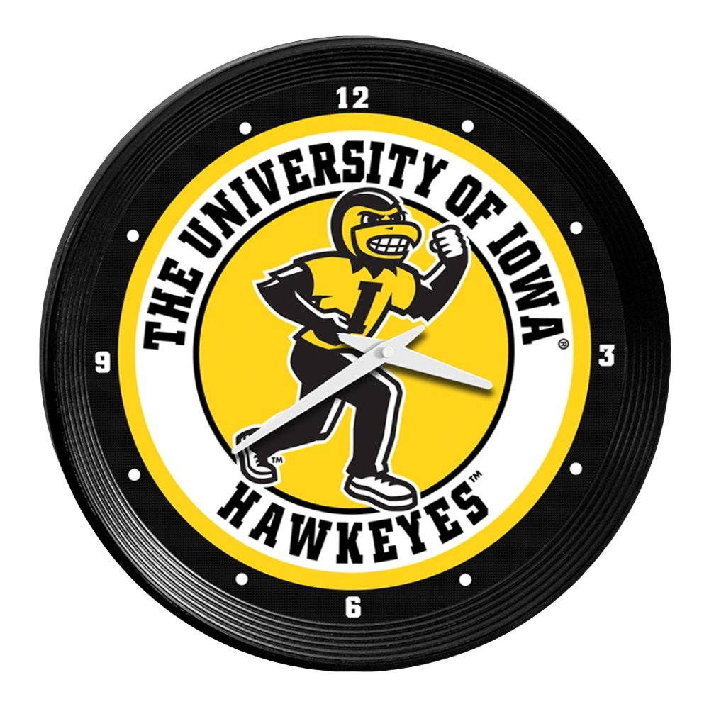The Fan-Brand Iowa Hawkeyes Herky Wall Clock - Thumbnail 2