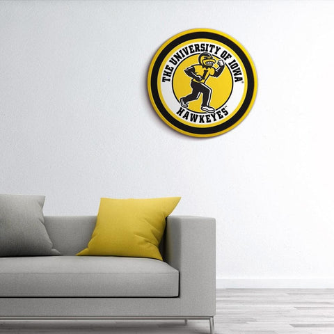 Iowa Hawkeyes: Herky - Round Modern Disc Wall Sign - The Fan-Brand