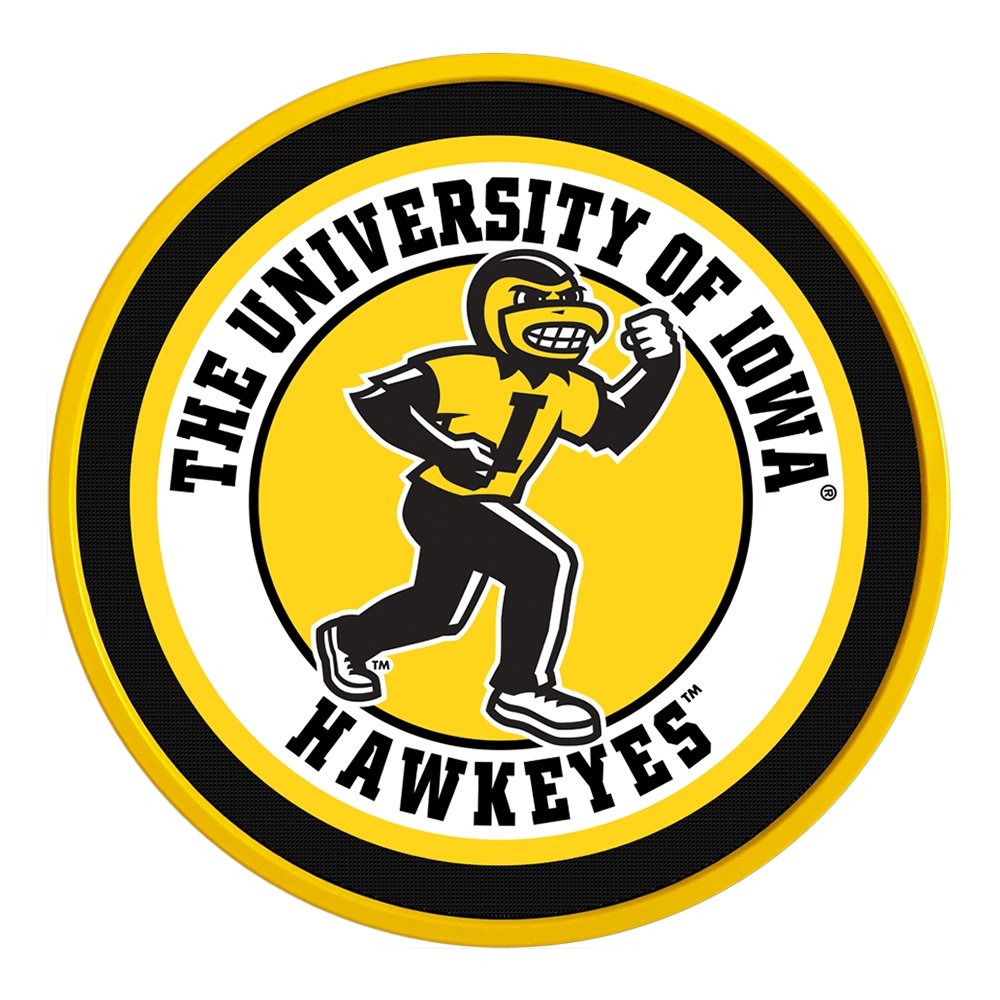 Iowa Hawkeyes: Herky - Round Modern Disc Wall Sign - The Fan-Brand