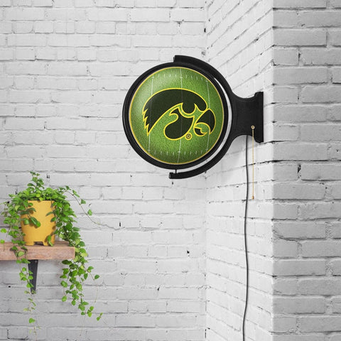 Iowa Hawkeyes: On the 50 - Rotating Lighted Wall Sign - The Fan-Brand
