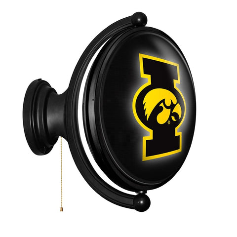 Iowa Hawkeyes: Original Oval Rotating Lighted Wall Sign - The Fan-Brand