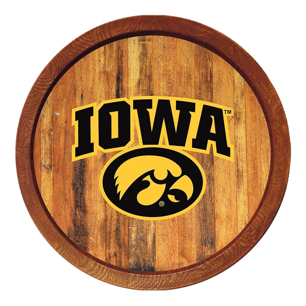 The Fan-Brand Iowa Hawkeyes Barrel Top Sign - Thumbnail 2