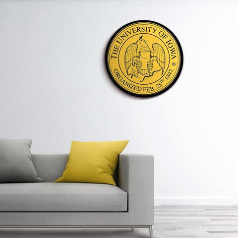 Iowa Hawkeyes: University Seal - Round Modern Disc Wall Sign - The Fan-Brand
