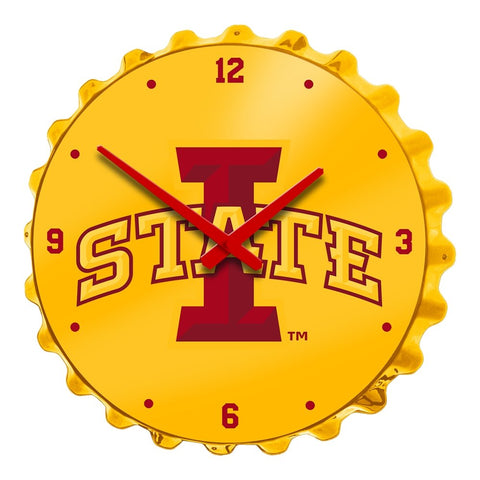 Iowa State Cyclones: Bottle Cap Wall Clock - The Fan-Brand