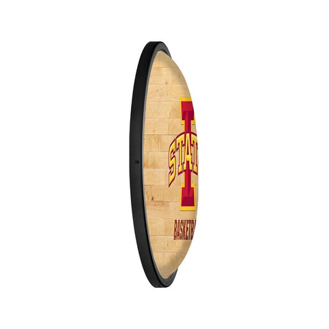 Iowa State Cyclones: Hardwood - Oval Slimline Lighted Wall Sign - The Fan-Brand