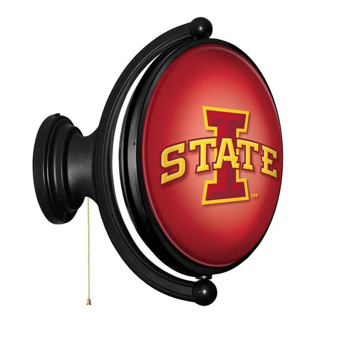 Iowa State Cyclones: Original Oval Rotating Lighted Wall Sign - The Fan-Brand