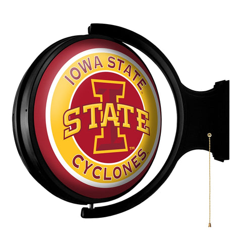 Iowa State Cyclones: Original Round Rotating Lighted Wall Sign - The Fan-Brand