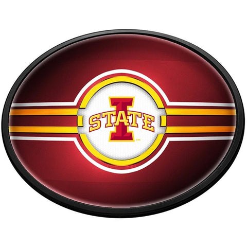 Iowa State Cyclones: Oval Slimline Lighted Wall Sign - The Fan-Brand