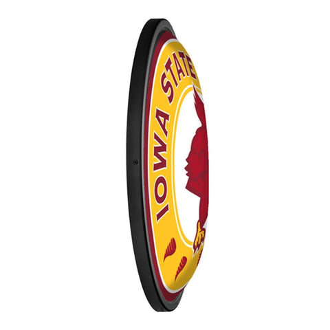 Iowa State Cyclones: Swoop - Round Slimline Lighted Wall Sign - The Fan-Brand