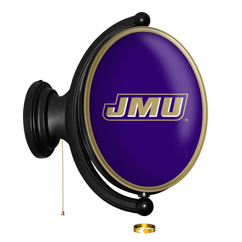 James Madison Dukes: Original Oval Rotating Lighted Wall Sign - The Fan-Brand