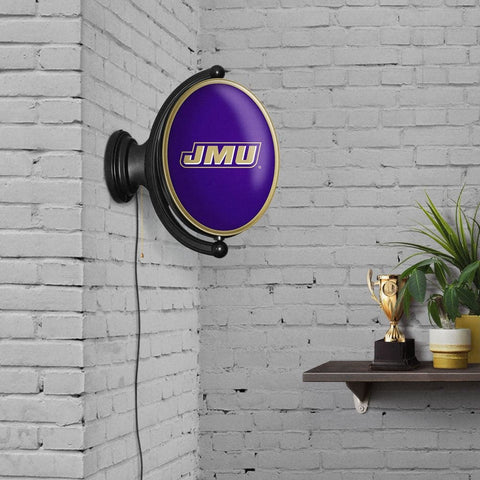 James Madison Dukes: Original Oval Rotating Lighted Wall Sign - The Fan-Brand