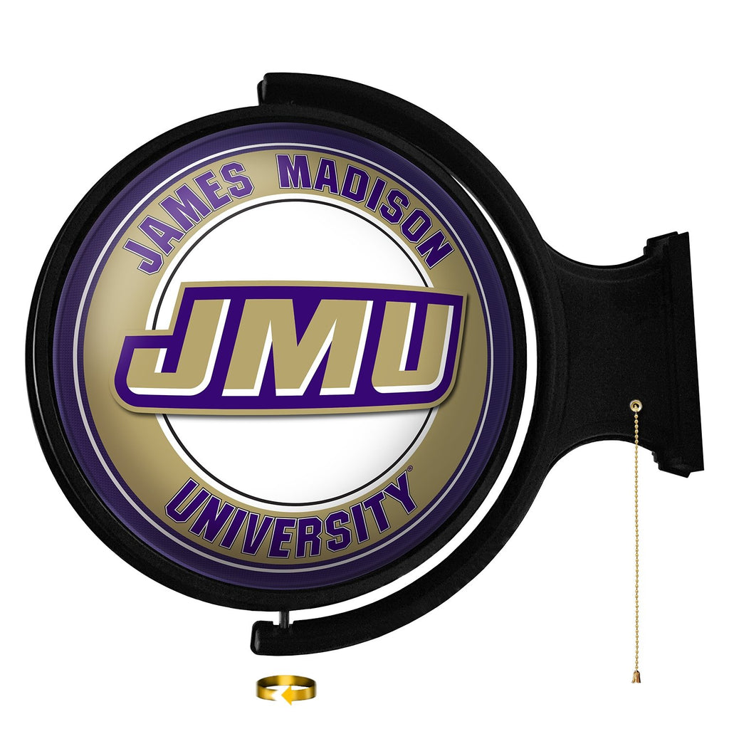 James Madison Dukes: Original Round Rotating Lighted Wall Sign - The Fan-Brand